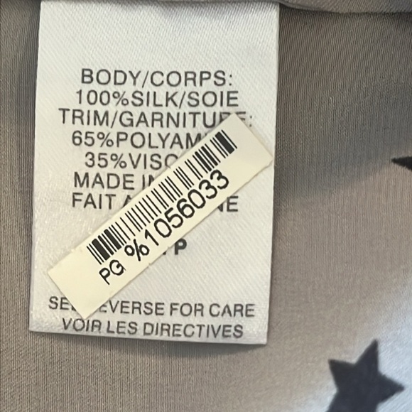 CAMI NYC Lace-Trimmed Star-Print Silk Top - Picture 6 of 8